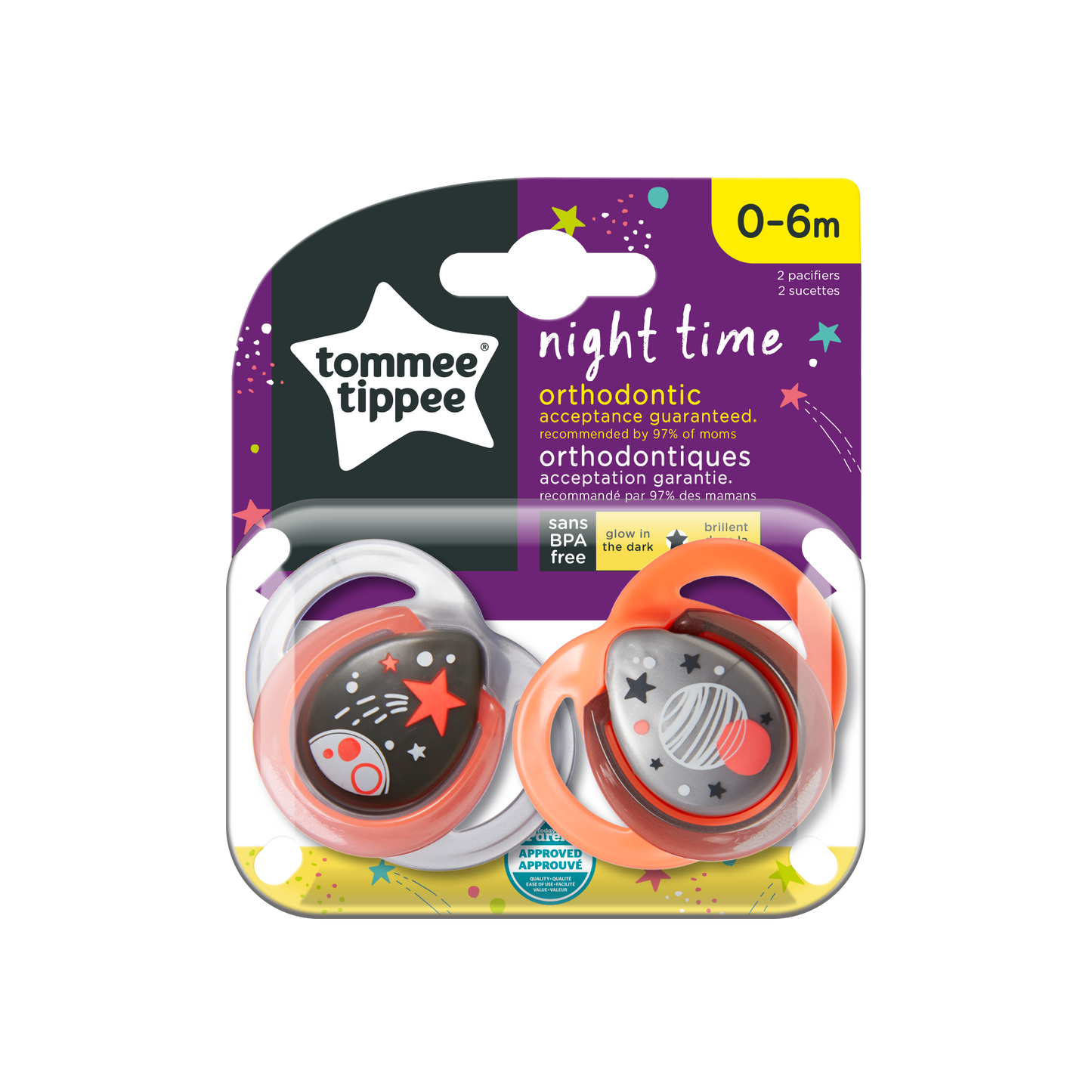 Chupones Night Time (Orthodontic)- Tommee Tippee